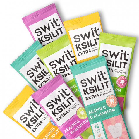 Леденцы на палочке Swit by Revyline Ksilit Extra Mix, 8 шт.