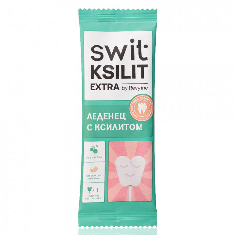 Леденец на палочке Swit by Revyline Ksilit Extra Персик, 1 шт.