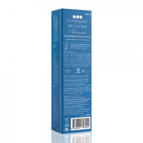 Зубная паста Revyline by Eurokappa Perfect Клубника и Персик, 40 г